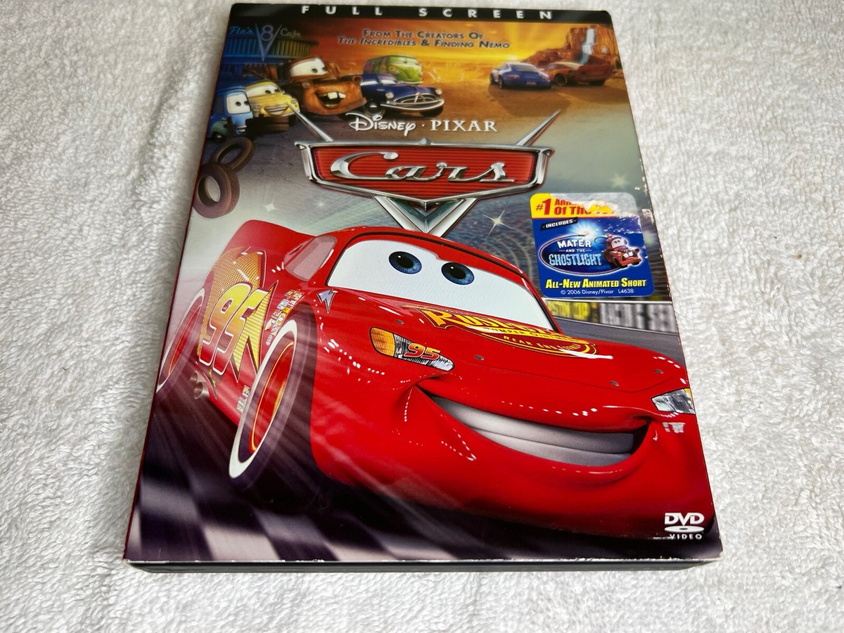 Cars DVD 2006 Full Screen Disney Pixar Route 66 Cartoon