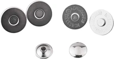 20 Sets 18Mm Magnetic Snaps Purse Double Rivet Closures round Clasp Stud Button