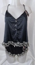 BNWT Gorgeous Black HOT POUPEE MARILYN pyjama top bottom set Lingerie size 12 (T