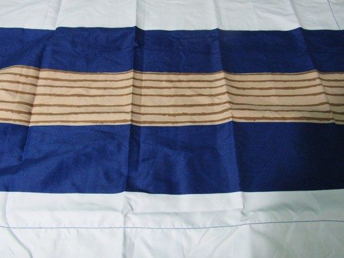 Circo Stripe Standard Sham blue white brown nwop #65 - Picture 3 of 7