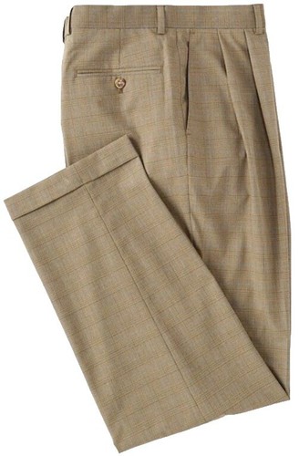 Ralph Lauren Pants Mens 34 Brown Wool Houndstooth Trousers
