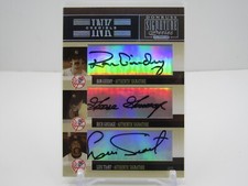 GUIDRY/ GOSSAGE/ TIANT 2005 DONRUSS SIGNATURE SERIES TRIPLE AUTOGRAPH AUTO 