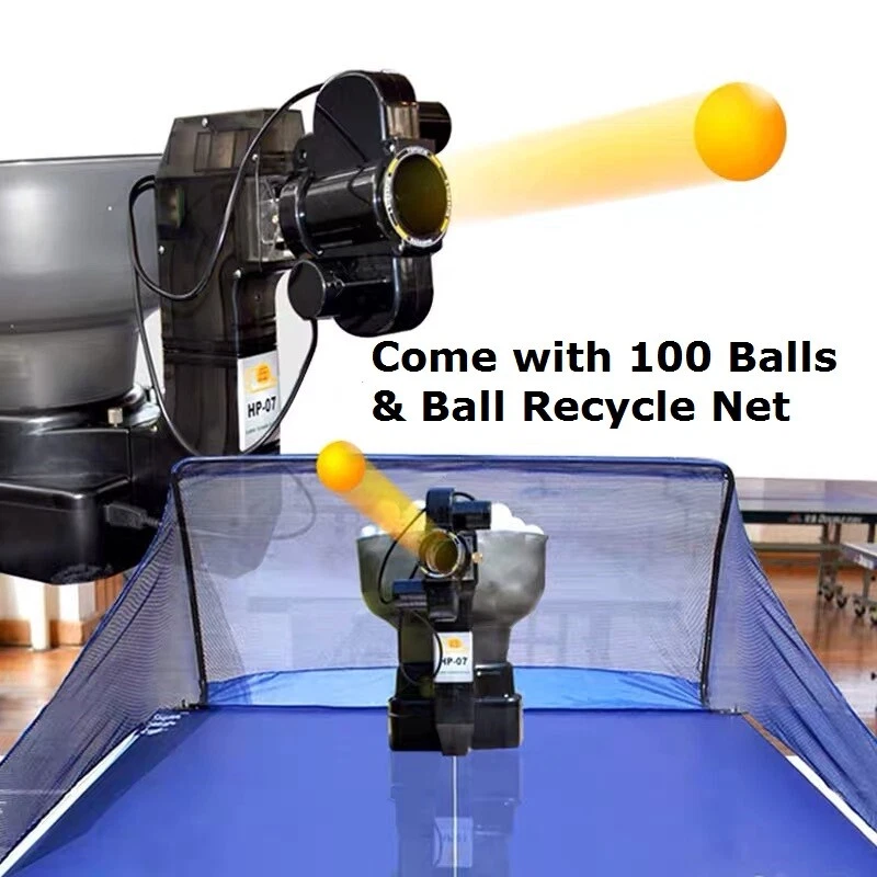 Table Tennis Robot Machine with 100 Table Tennis Balls with Ball