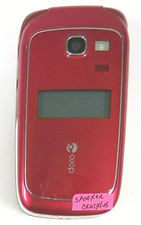 Doro PhoneEasy 618 - Red / White  Consumer Cellular  Cellular Flip Phone -READ