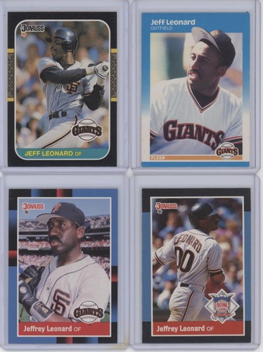 Lot of 40 Different Jeff Leonard Baseball Cards - Picture 5 of 10