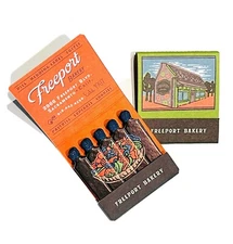 Feature Matchbook Illustrated Pie On The Match Stems! FREEPORT BAKERY, CA