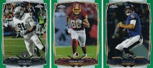2014 Topps Chrome Football Green Refractor YOU PICK Brees Tannehill Kapernick ++