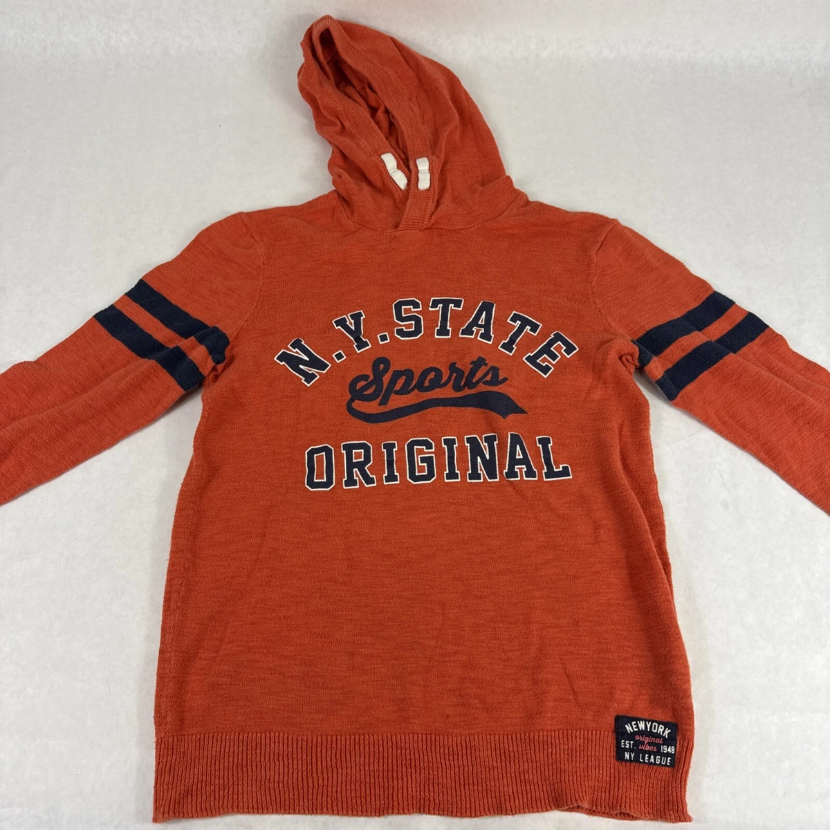 Pull à Capuche Garçon H&M - Rayures Bleu/blanc - Taille 8/10 - Avec Poches