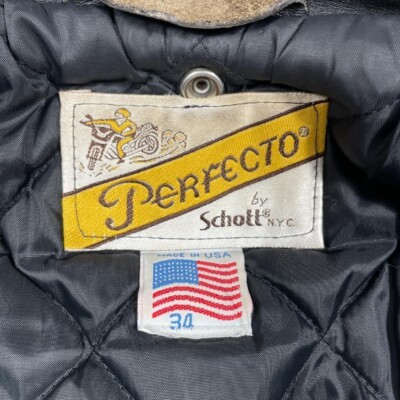 Schott Perfecto Double Leather Riders Jacket Size 34 Made in USA