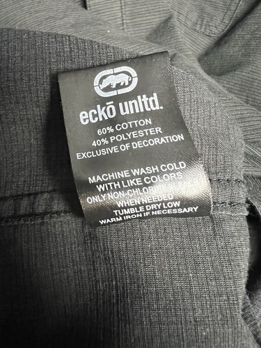 Ecko Unltd. Men's 3XL Black Chambray Short Sleeve Button Down Shirt EUC - Picture 8 of 8