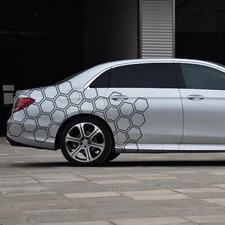 Honeycomb Hexagon Car Graphics Side Stickers Body Side Waist Line Sport Decals