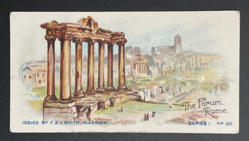 #20 THE FORUM ROME F & J  SMITH TOUR AROUND WORLD SCRIPT 1904 CIGARETTE CARD - Picture 1 of 2