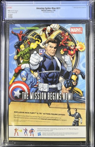 Amazing Spider-Man #611 $3.99 Newsstand Edition CGC 9.0 Skottie Young Deadpool - Picture 2 of 2