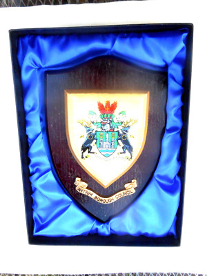 ANTRIM BOROUGH RAT WANDPLAKETTE/WAPPEN/SCHILD