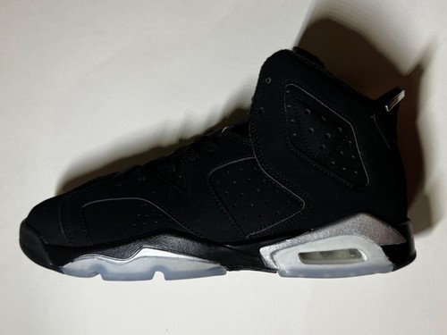 Air Jordan 6 Retro Negro/Metálico Plateado-Negro DX2835-001 Talla 7y SOLO ZAPATO IZQUIERDO - Imagen 2 de 6