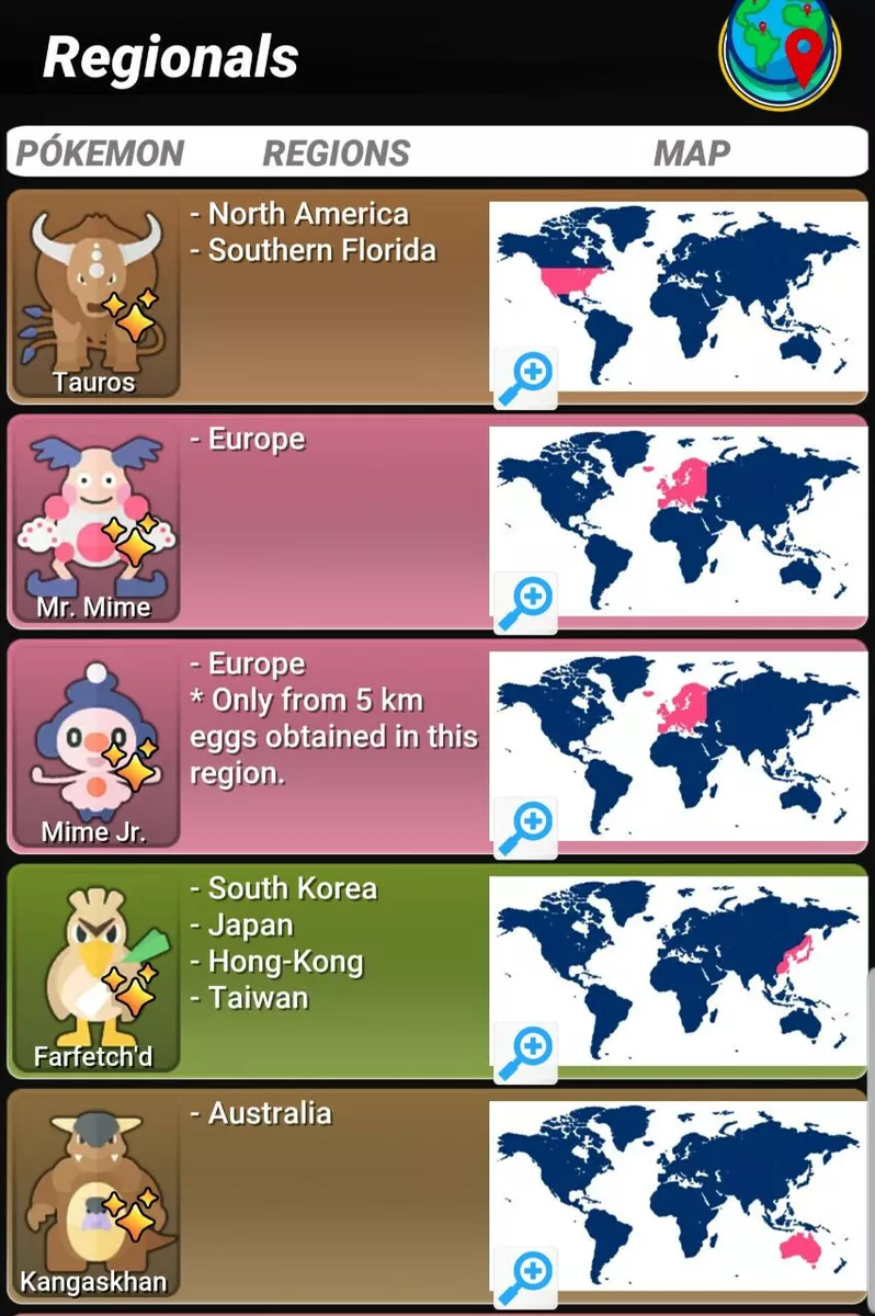 Kangaskhan Regional Pokemon Australia Region Pokemon -  Hong Kong