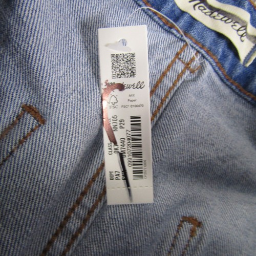 Madewell Womens Petite 29P Blue 90s Straight Fit Utility Cargo Jeans High Rise - Picture 4 of 8
