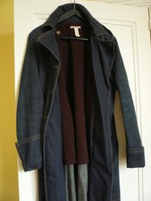 Manteau En Jean Marine Doublé Polaire Marron BONPOINT Taille S - Fille/femme, Occasion TB