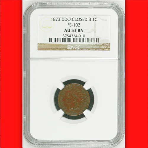 1873 NGC AU53 Doubled Die Obverse FS-102🔴 $26,000 APR for MS64🔴 Indian Cent ✅✅