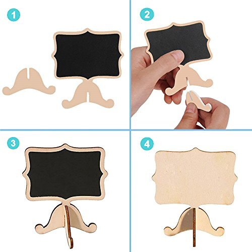 20 Pack Mini Chalboards Signs with Easel Stand for Weddings Birthday Decor - Picture 6 of 7