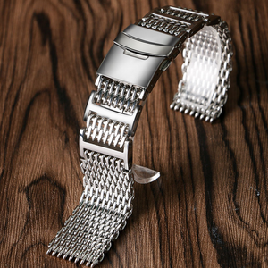 MILANAISE SHARK MESH ACIER INOX BRACELET MONTRE AJUSTABLE 22mm 20mm 24mm  BAND | eBay