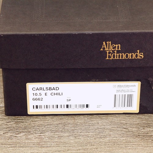 * NIB * $455 Allen Edmonds CARLSBAD 10.5 E Chili * new Cedar Trees - Picture 11 of 13