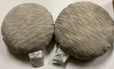 🏯 Threshold Woven Cotton Slub with Gold Lurex Round 16" Throw Pillow*🆕SET 2