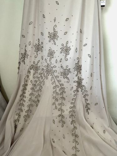 R & M Richards Champagne Beige Mother of Bride Beaded Formal MermaidDress NewTag - Picture 2 of 15