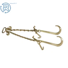 3/8 x 2´ V Type Tow Chain J Hook  Grab Hook Tractor Car Wrecker Truck