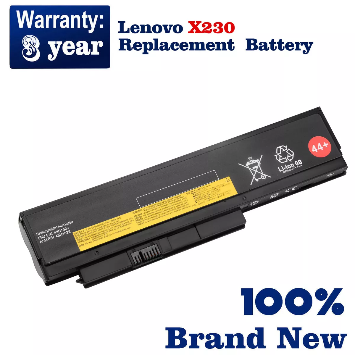 44+ 6 Cell 63Wh For Lenovo X230 X220 Battery ThinkPad X230i X220i 45N1027 45N102