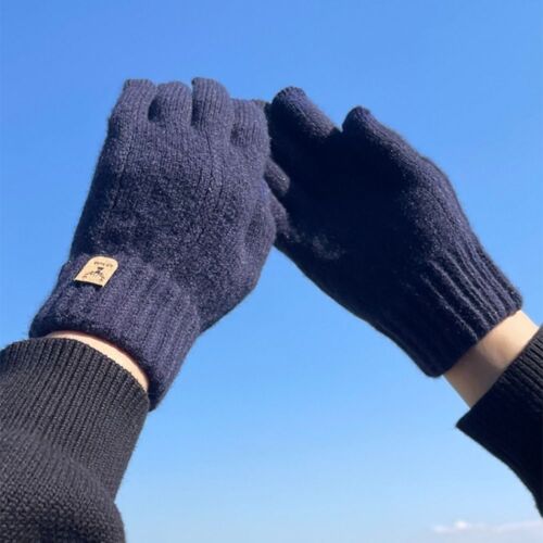 Touch Screen Knitt Winter Autumn Men Women Thicken Wool Mitten Warm Gloves AU - Picture 5 of 16