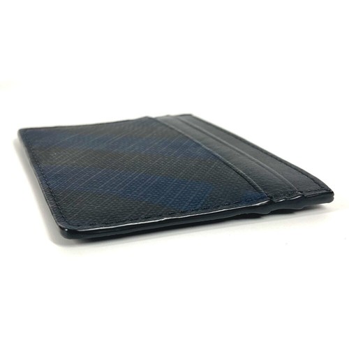 Estuche para tarjetas de visita a cuadros Burberry estuche para tarjetas de cuero/PVC azul marino/negro - Imagen 4 de 14