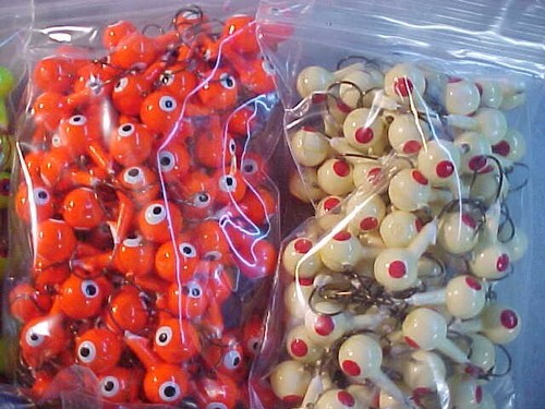 100 NUOVE TESTE GALLEGGIANTI DA PESCA 3/8 AMI TAGLIA 1 #434 WALLEYE JIGS - Foto 3 di 5