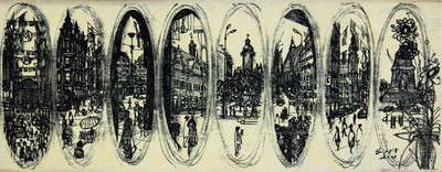 KURT PHILIPP RÖMHILD - Leipzig in Vignetten - Handsiebdruck - o.J.