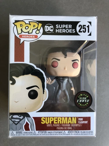 Funko Pop GLOW CHASE Superman From Flashpoint 251 DC Super Heroes Vinyl