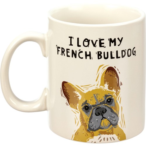 I Love My French Bulldog Large Coffe Mug. Stoneware. NWT. Double-sided. 20 oz. - Picture 2 of 3