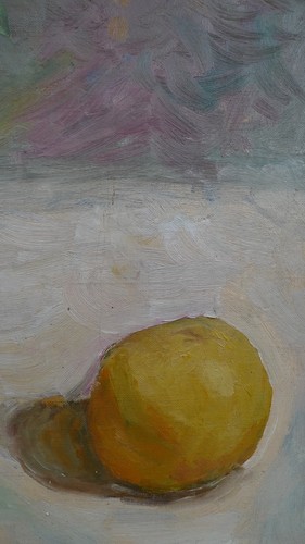 Unknown Painter - Still Life with Flowerpot Jug Bowl & Orange - Oil/LW - 1946 - Picture 8 of 12