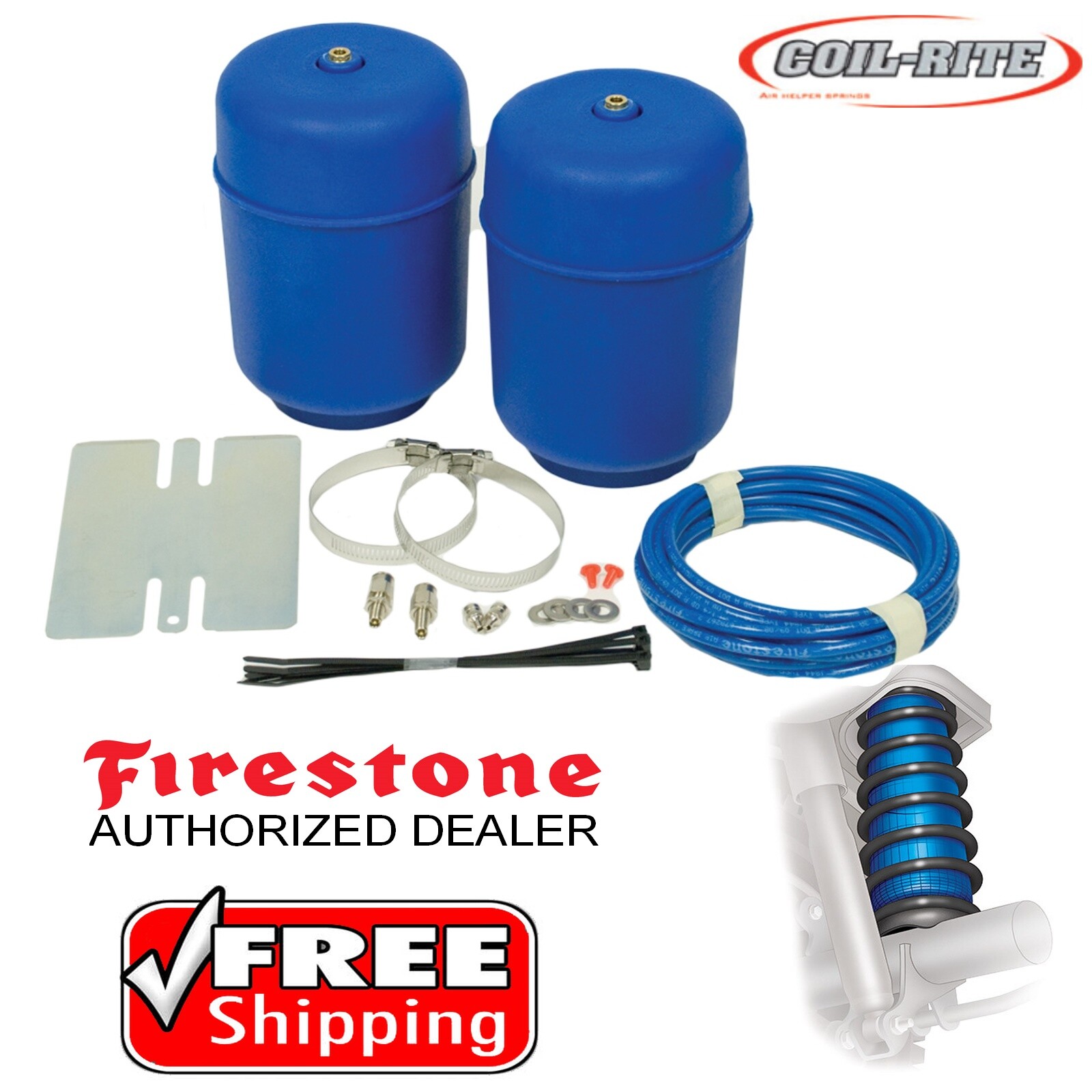 Firestone 4108 Coil Rite Rear Spring Air Bags for Chevy Avalanche Suburban Tahoe