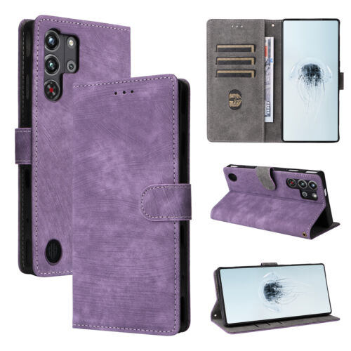 For ZTE nubia Red Magic 10 Pro+, Luxury Retro Leather Wallet Stand Case Cover - Picture 11 of 20