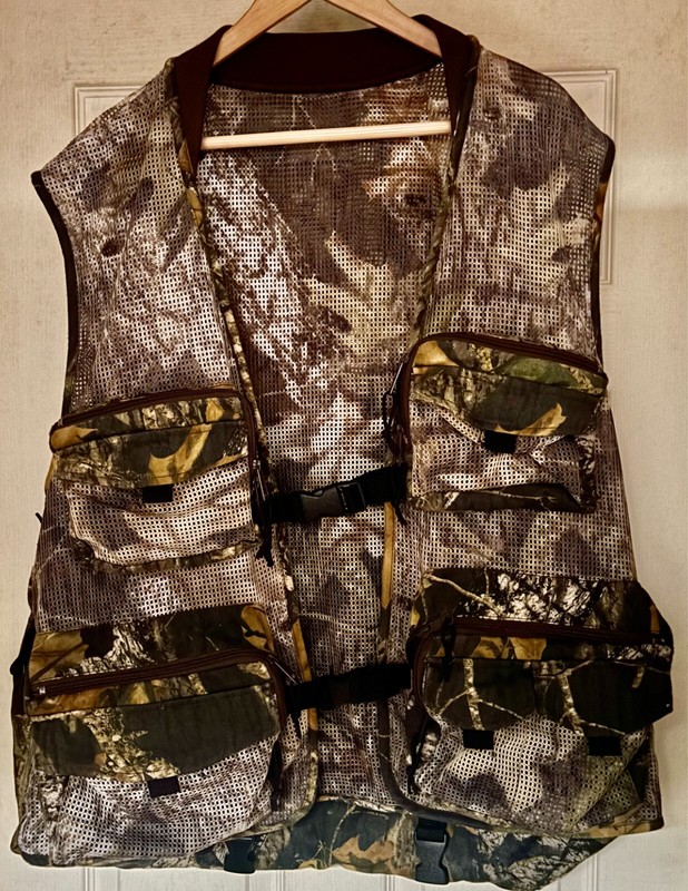 Vintage Adult LG CABELA's Hunting GAME VEST Jacket Real Tree Hardwood Camouflage