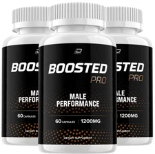 Boosted Pro Pills for Men, BoostedPro Official ED T-Level Support (3 Pack)