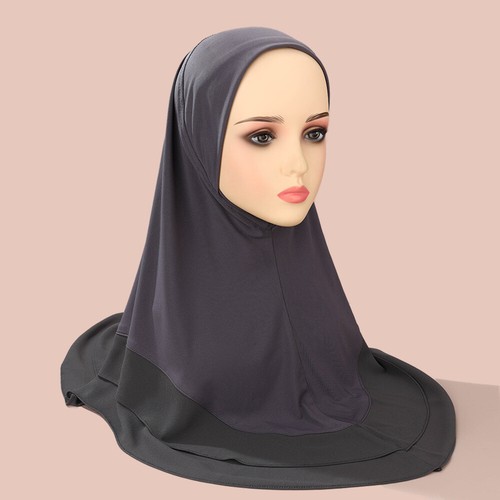 Mujeres Musulmanas Hiyab Bufanda Una Pieza Amira Islámica Pull On Envoltura Instantánea Bufanda Sombrero - Imagen 13 de 29