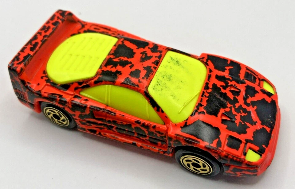 Matchbox # 24 1988 naranja amarillo neón camuflaje salpicaduras Ferrari F40 1:59 Foto 2 de 4