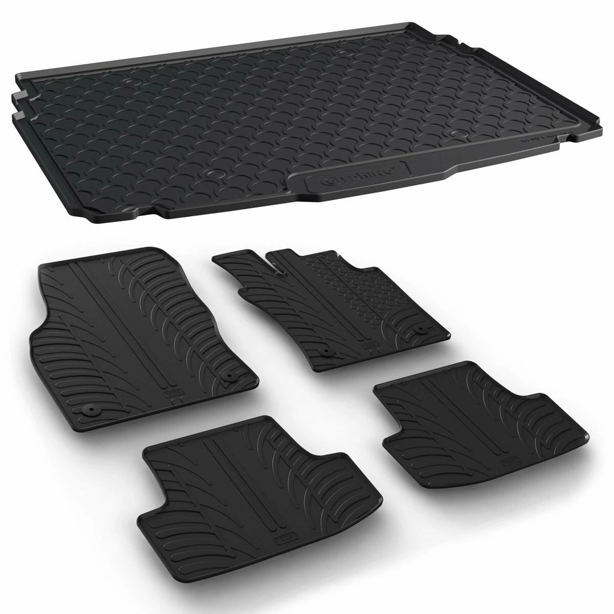 Gledring Fitted Rubber Boot Liner Floor Mats Set to fit VW T Roc