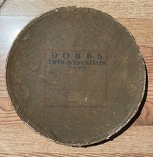 Antique DOBBS 5th AVE NEW YORK Hat Box LID ONLY New York 1908-40