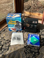 Vintage Polaroid OneStep 600 Instant Film Land Camera, Rainbow Stripe - UNTESTED