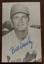 BILL DENEHY  Washington Senators Hand-Signed Photo Postcard.