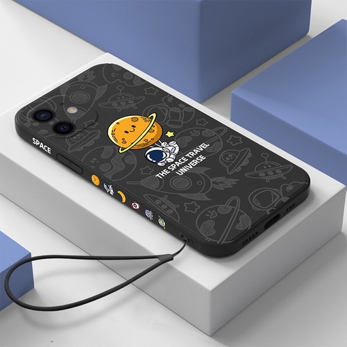 Case For iPhone 16 Pro Max 15 14 13 12 Mini 11 XR Astronaut TPU Soft Phone Cover - Picture 8 of 32