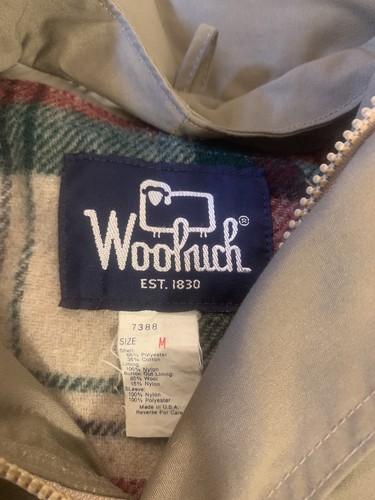 Woolrich 7388 Tan Beige Fully Insulated Lined Jacket Parka Coat Vintage USA M - Picture 2 of 7
