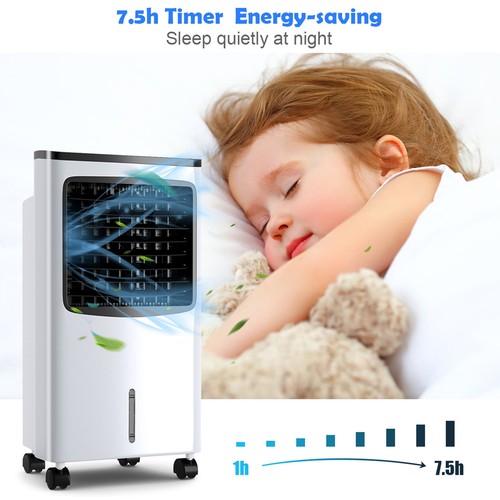 Home Evaporative Air Conditioner Cooler Fan 3 Modes Speeds 4 Caster Wheels New - Picture 7 of 11